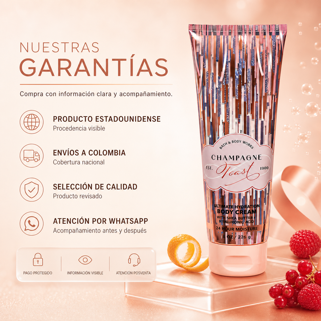 Crema corporal Champagne Toast 226g, Bath & Body — garantía y origen