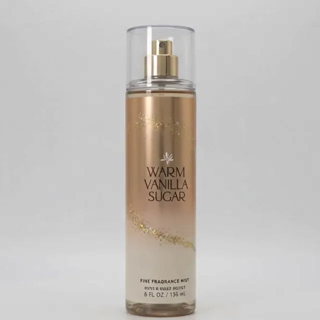 Splash & Mist Warm Vanilla Sugar 236 ml, Bath & Body — vista giratoria del envase