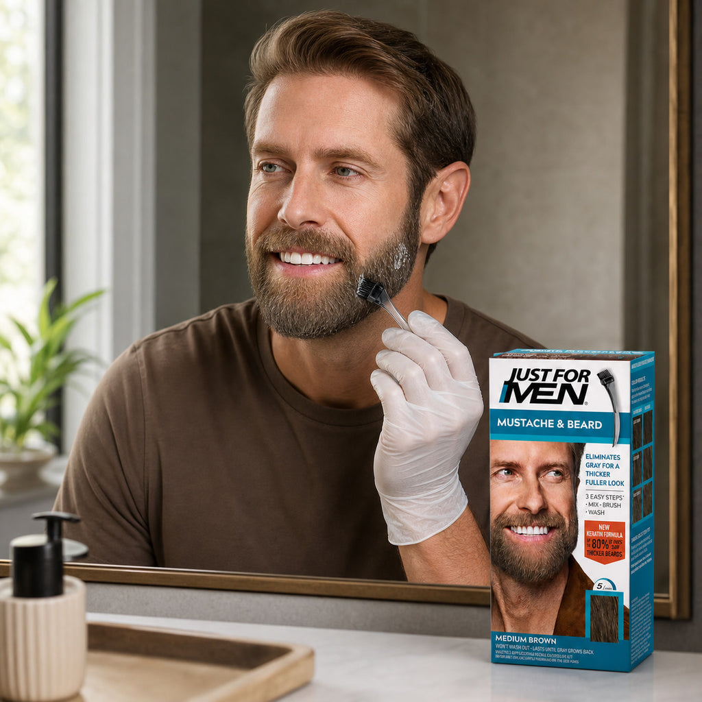 Tinte para bigote y barba Just For Men REF. M35 x2.5 onz — cómo se usa