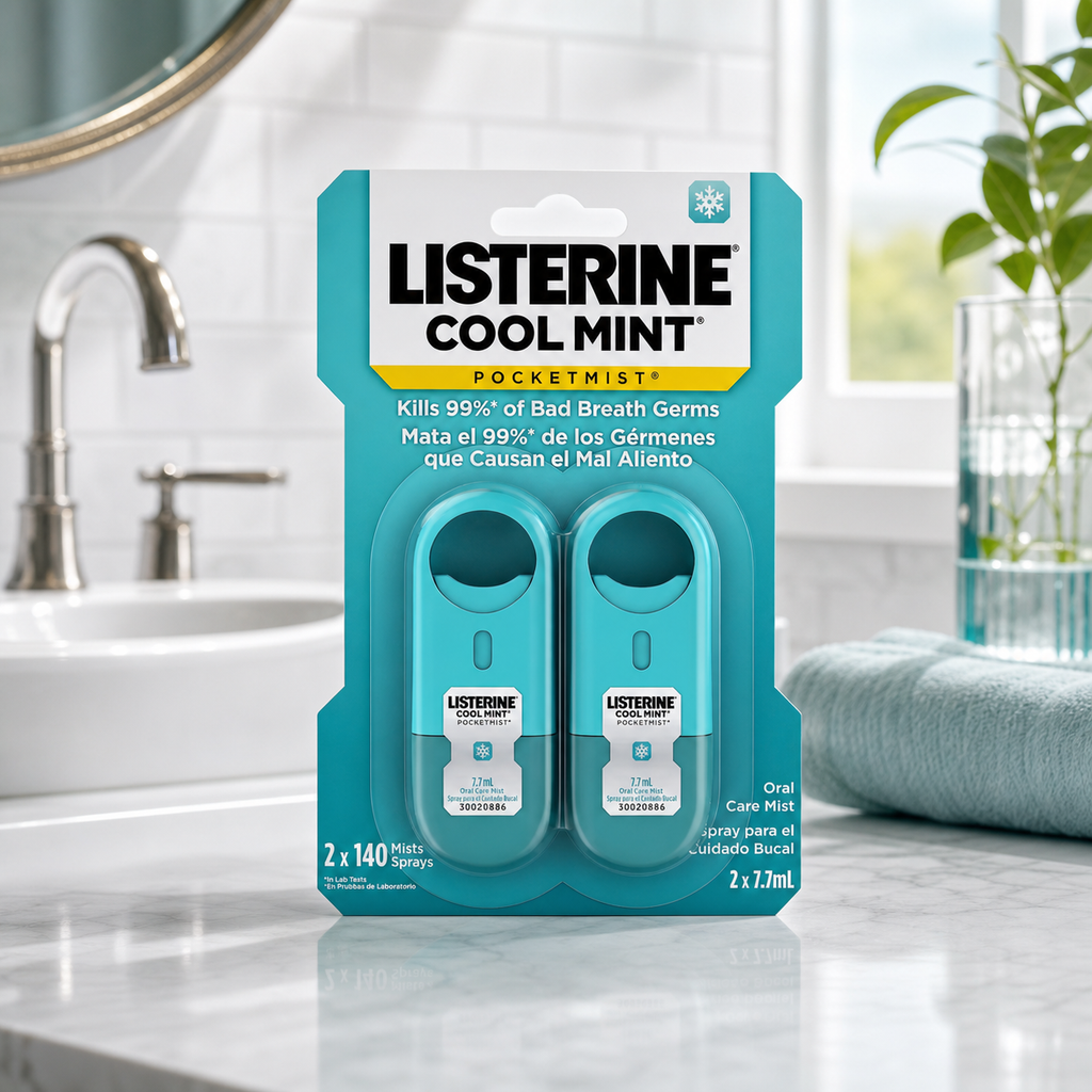 Listerine Pocketmist Cool Mint Pack x2 (140 und)
