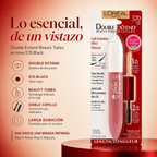 Pestañina Double Extend L'oréal 5.0(ml) - mas negro — detalle del envase