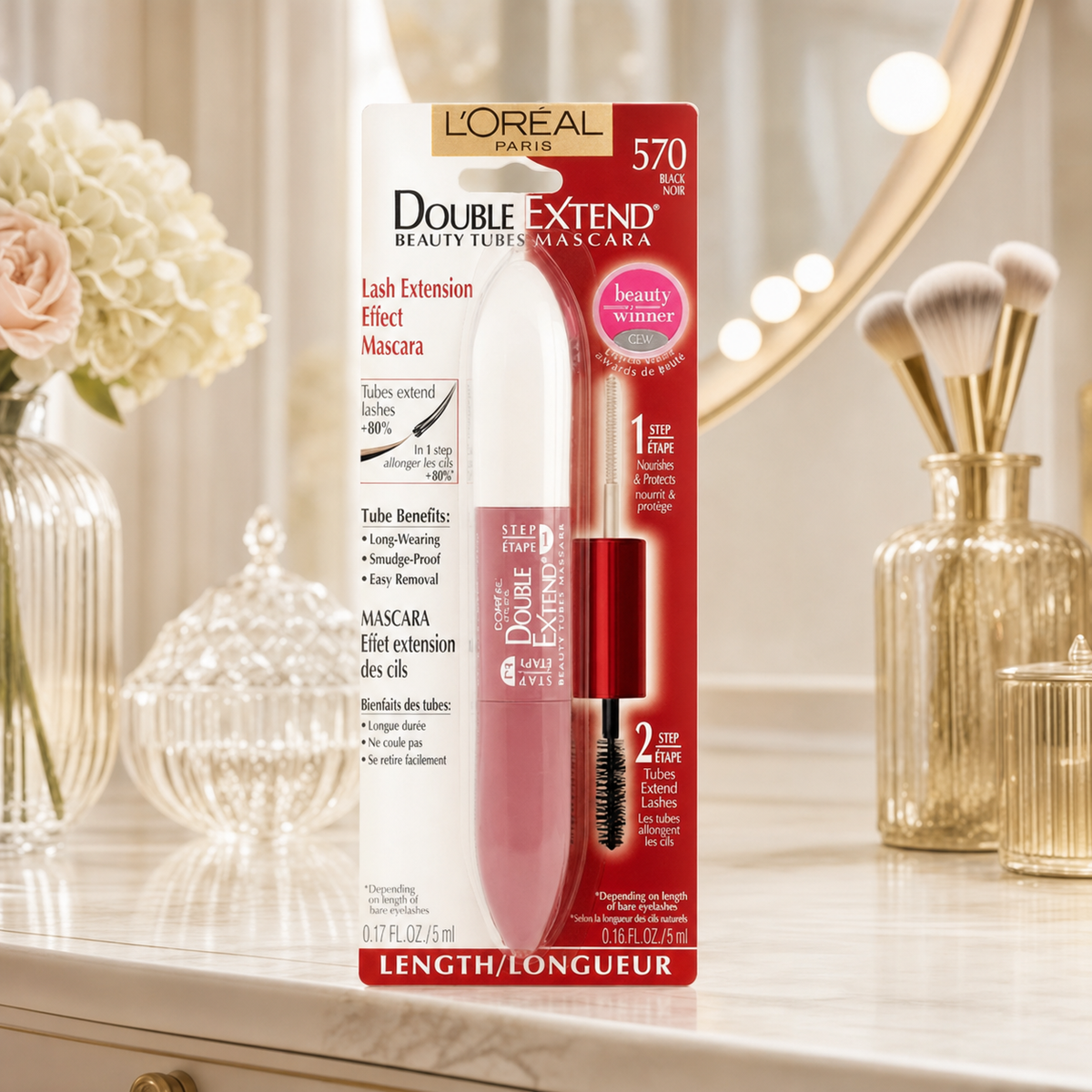 Pestañina Double Extend L'oréal 5.0(ml) - mas negro