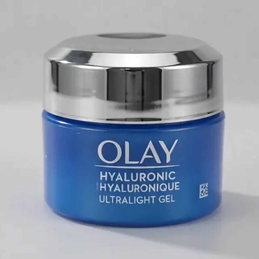 Hidratante facial Olay Regenerist Hyaluronic + Peptide 24 — vista giratoria del envase