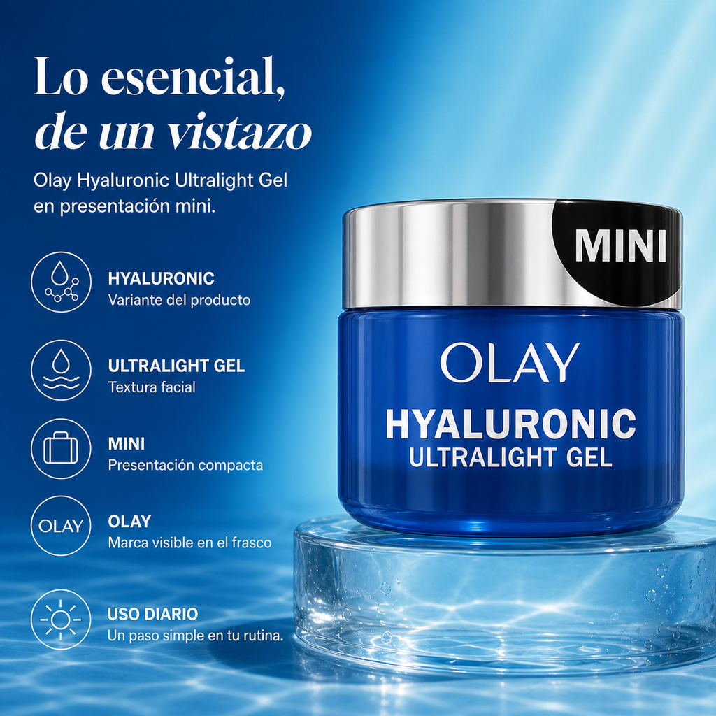 Hidratante facial Olay Regenerist Hyaluronic + Peptide 24 — detalle del envase