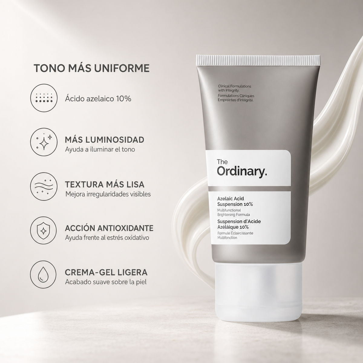 Ácido azelaico al 10% 1Fl Oz, The Ordinary — beneficios