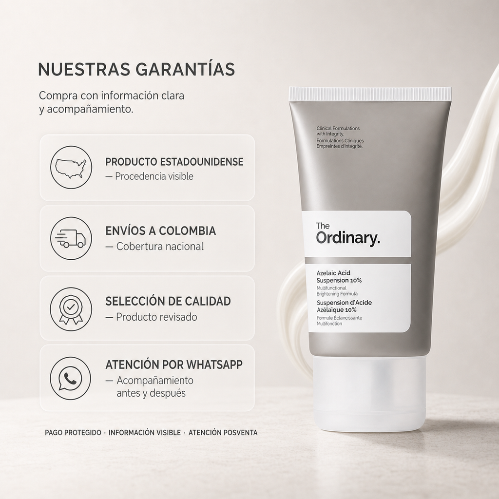 Ácido azelaico al 10% 1Fl Oz, The Ordinary — garantía y origen