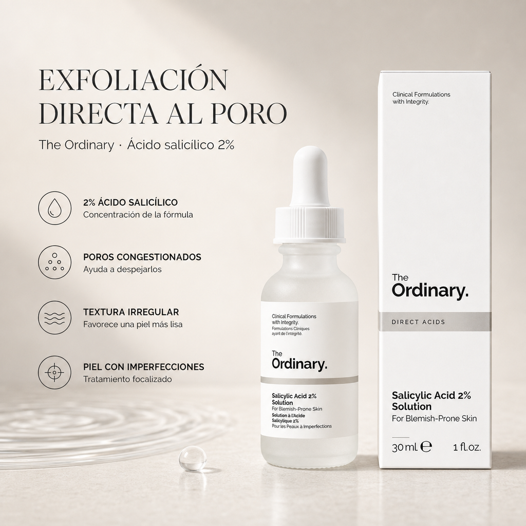 Ácido Salicílico Ordinary 30(ml), uso facial — beneficios