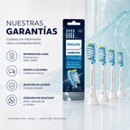 Repuesto (Pack 4) Cepillo dental Philips Sonicare C3, blanco — garantía y origen