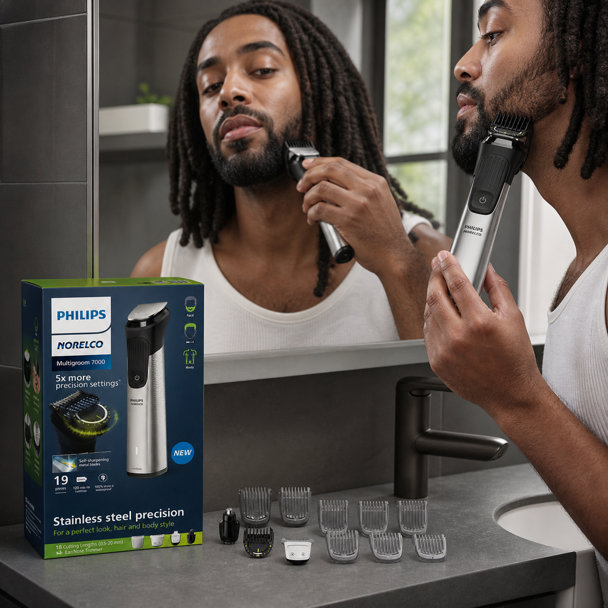 Afeitadora Norelco Philips Multigroom Series 7000 — cómo se usa