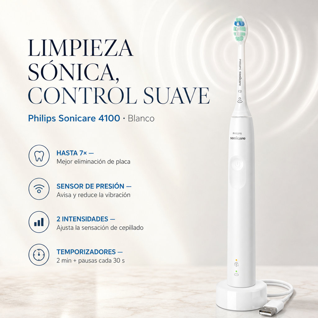 Cepillo dental Eléctrico Philips Sonicare 4100 — beneficios