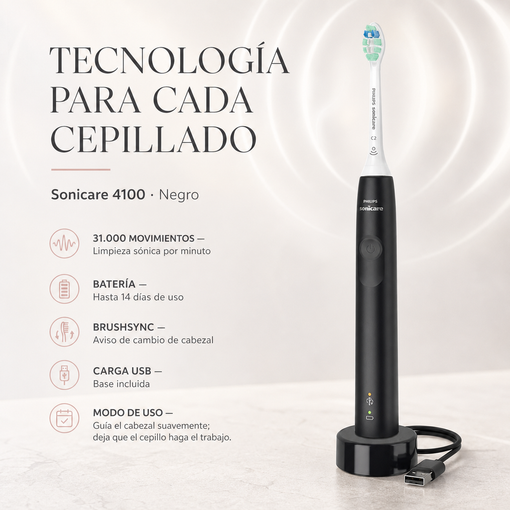 Cepillo dental Eléctrico Philips Sonicare 4101 — detalle del envase