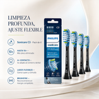 Repuesto (Pack 4) Cepillo dental Philips Sonicare C3, negro — beneficios