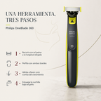 Afeitadora facial Norelco OneBlade 360 QP2724/70, Philips — cómo se usa