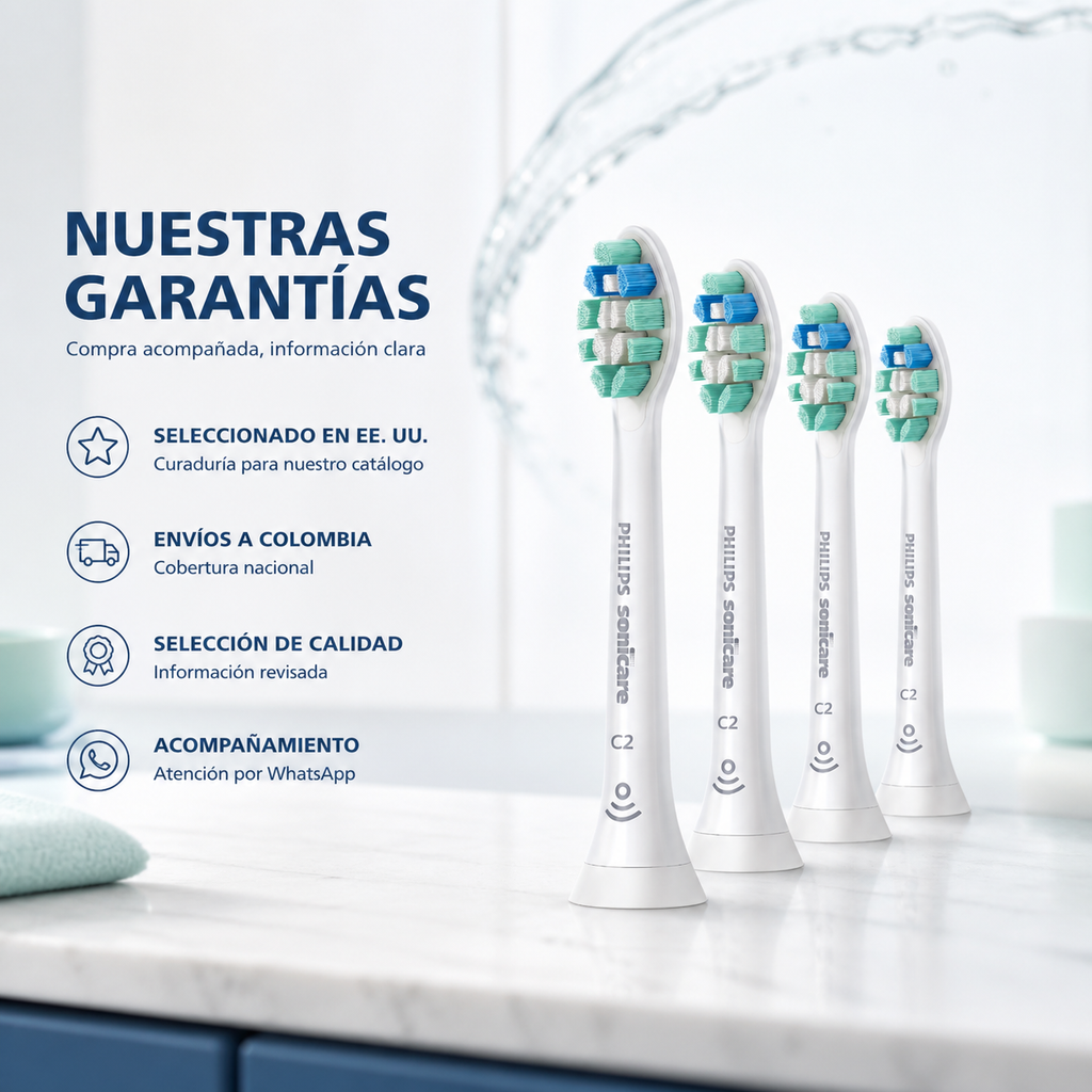 Repuesto (Pack 4) Cepillo dental Philips Sonicare C2 — garantía y origen