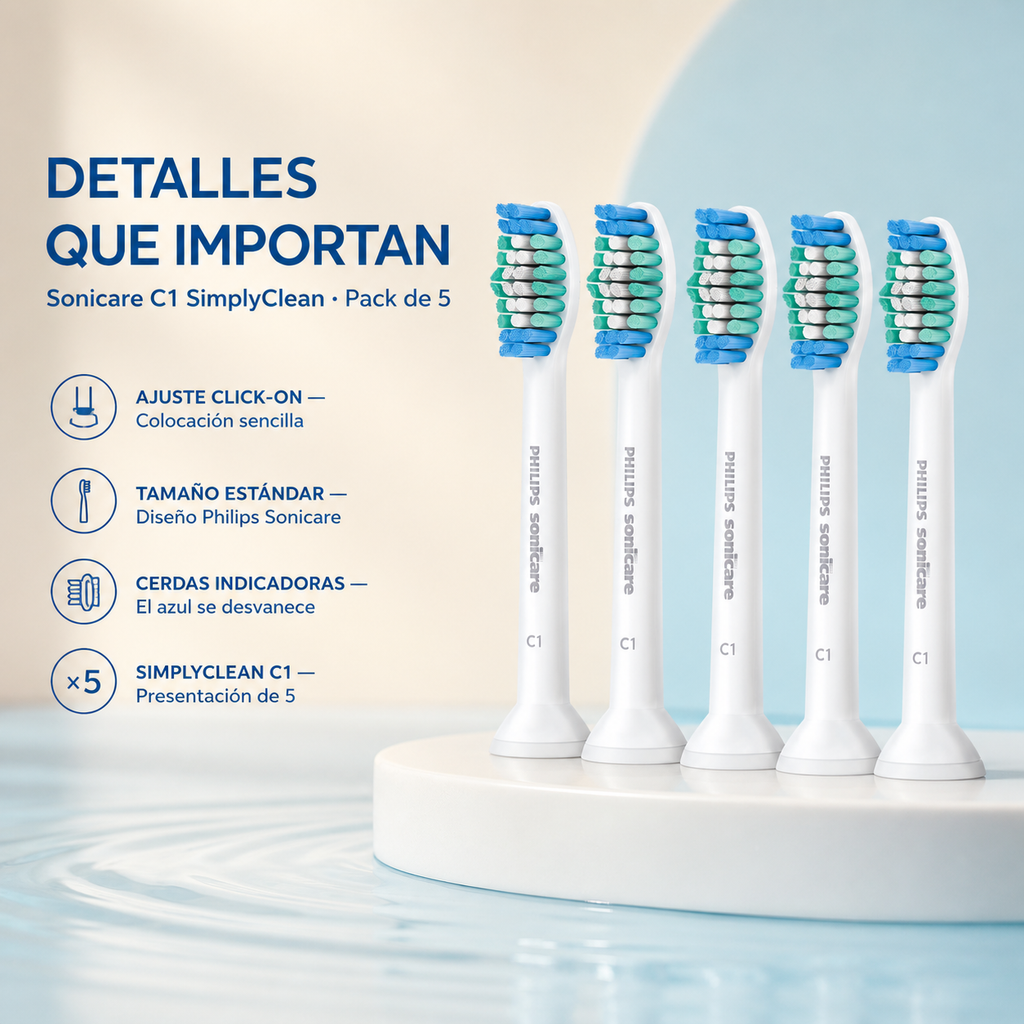Cabezales Para Cepillo Philips Sonicare C1 - 5pz — detalle del envase