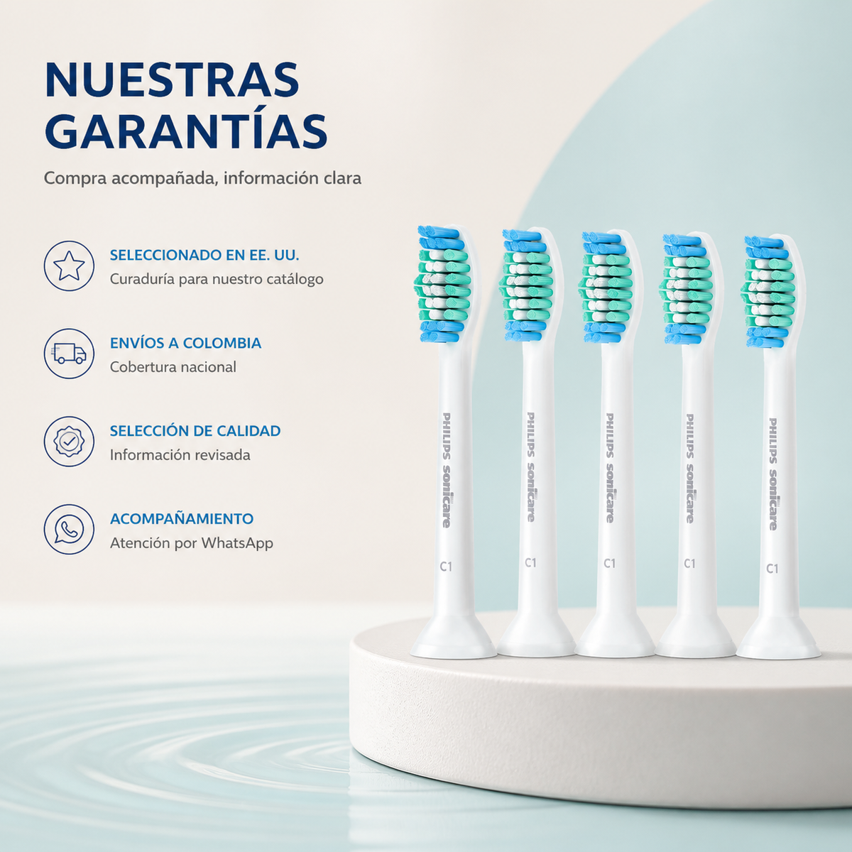 Cabezales Para Cepillo Philips Sonicare C1 - 5pz — garantía y origen