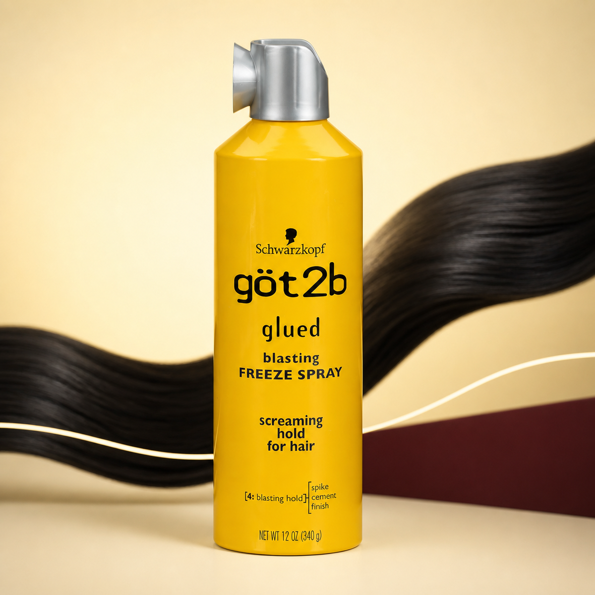 Laca de fijación Got2b ultra-fuerte para el cabello, 12 onzas x 340g, Schwarzkopf