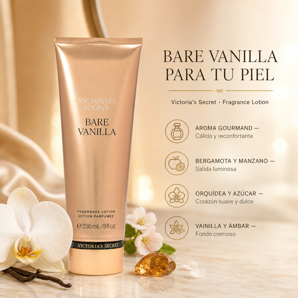 Victoria's Secret Loción nutritiva para manos y cuerpo Bare Vanilla — beneficios