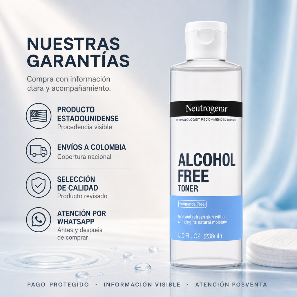 Tónico facial Neutrogena sin alcohol hipoalergénico,236(Mg)