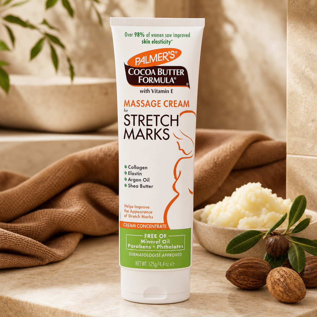 Crema de masaje para estrias 4,4oz - 125ml Manteca de Cacao, Palmer's